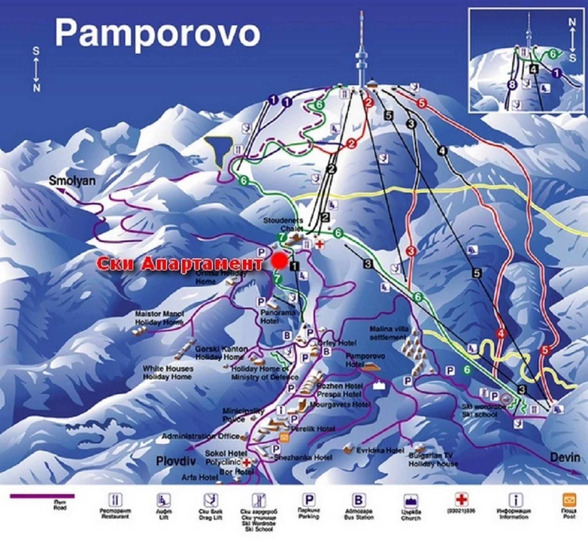 Ski Apartment In Castle Complex Pamporovo Exteriér fotografie